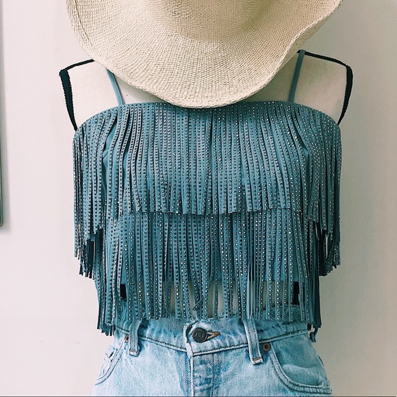 Crystal Fringe Crop Top - Picture 2 of 3